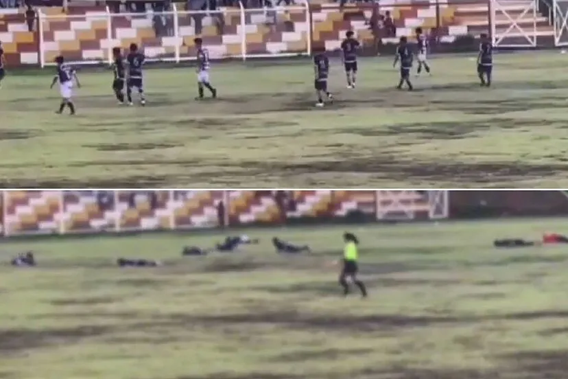 Rayo mata a futbolista en Perú en pleno partido y deja al menos cuatro heridos (Video)