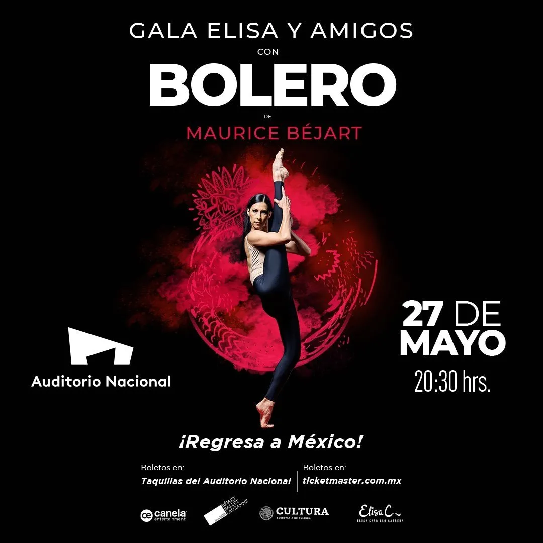 Elisa Carrillo anuncia función única del “Bolero” de Maurice Béjart en México