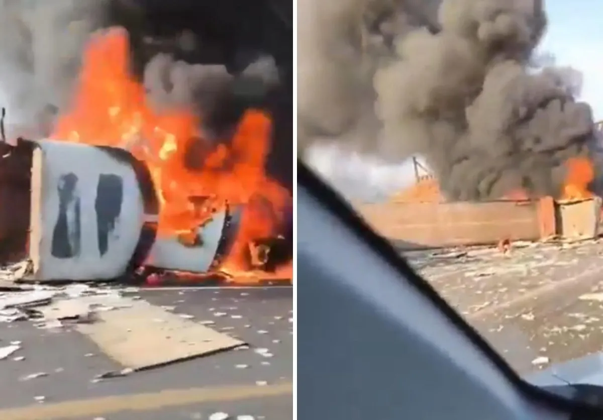 Chocan de frente un tráiler y una camioneta Urvan en la autopista Siglo XXI; mueren ocho