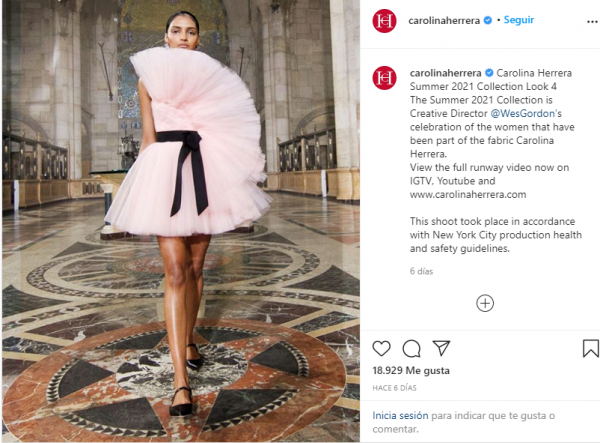 Carolina Herrera: así de cómodas deberán vestir las mujeres elegantes en 2021, según su nueva colección.