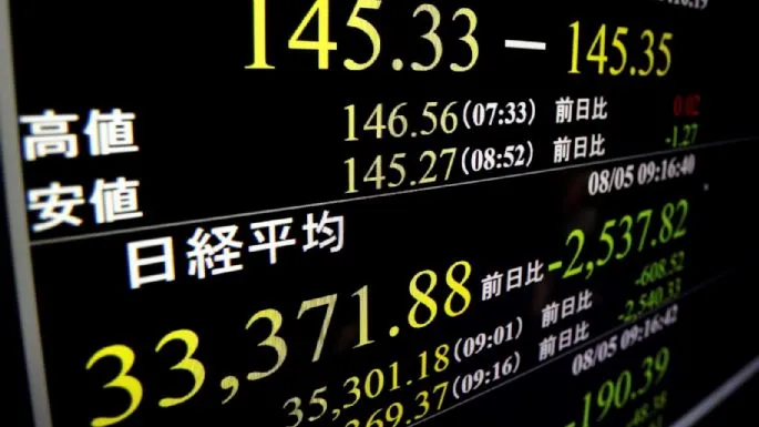 Índice de referencia de Japón despunta casi un 11% tras masivas ventas que sacudieron Wall Street