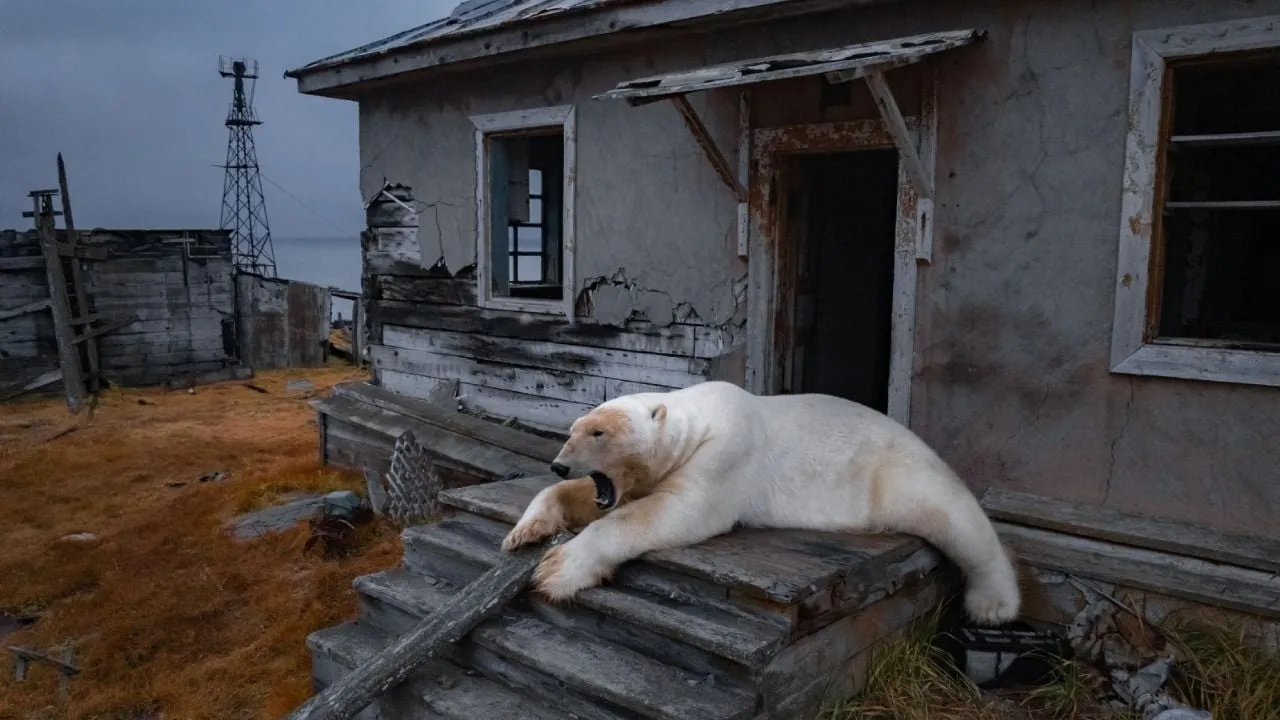 Osos polares se apropian de una estación de investigación rusa abandonada (fotogalería)