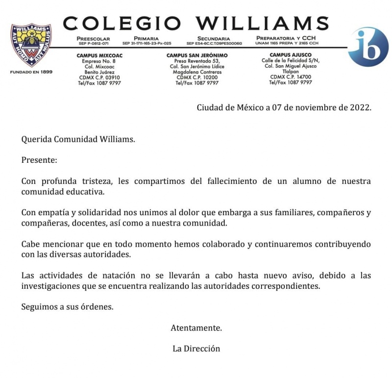 Negligencia en Colegio Williams causa muerte de un menor de 6 años.