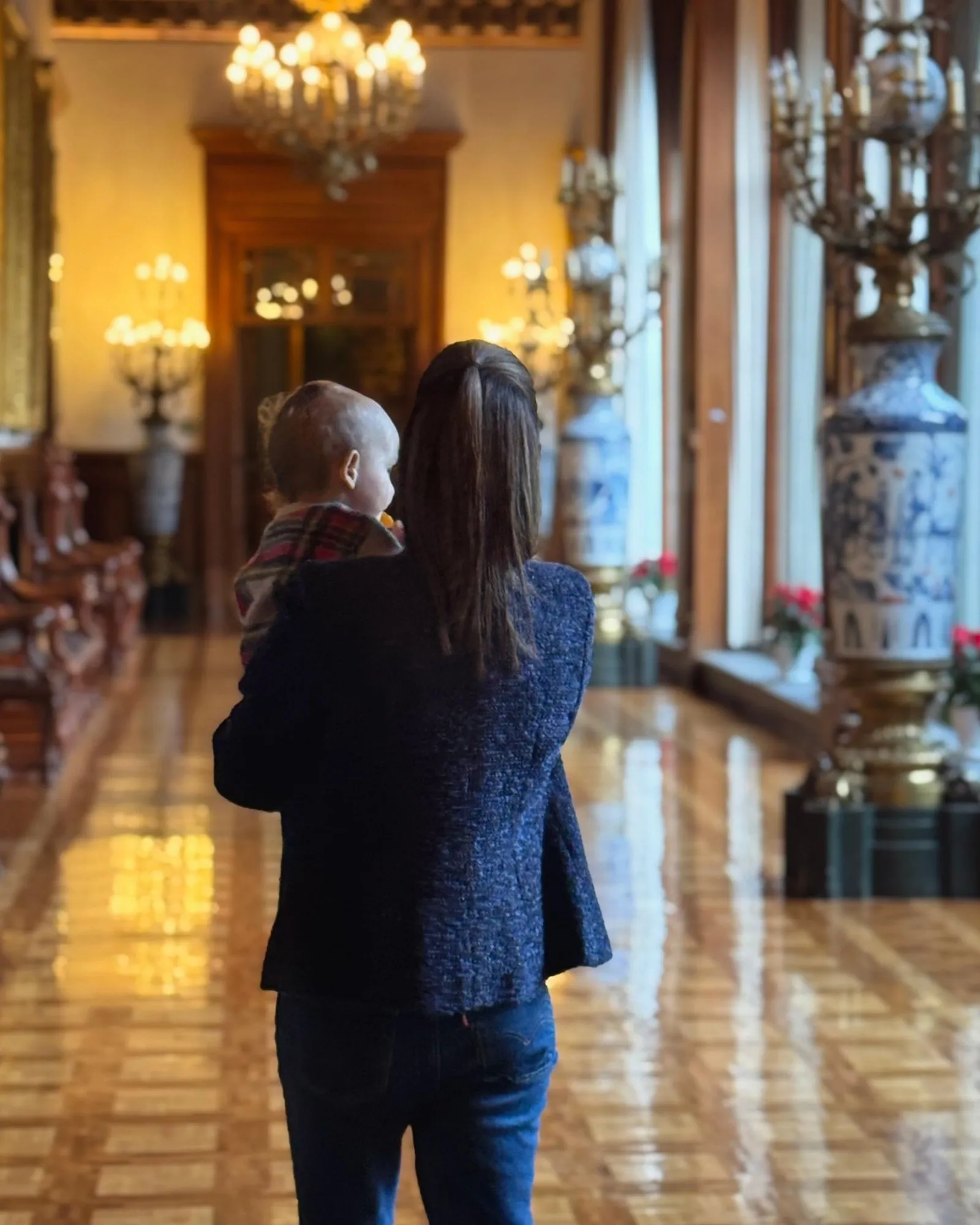 Sheinbaum comparte foto navideña con su nieto desde Palacio Nacional