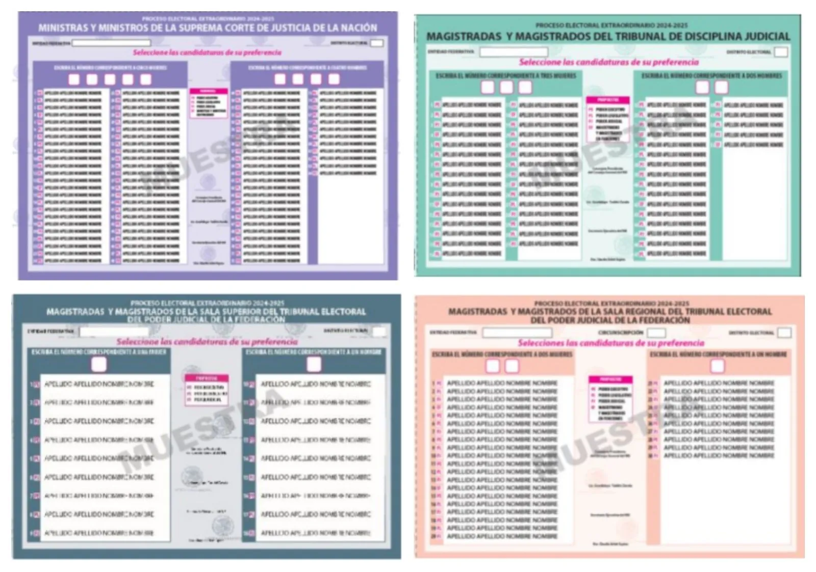 Pese a ser “confusas”, el Tribunal Electoral avala las boletas para la elección judicial