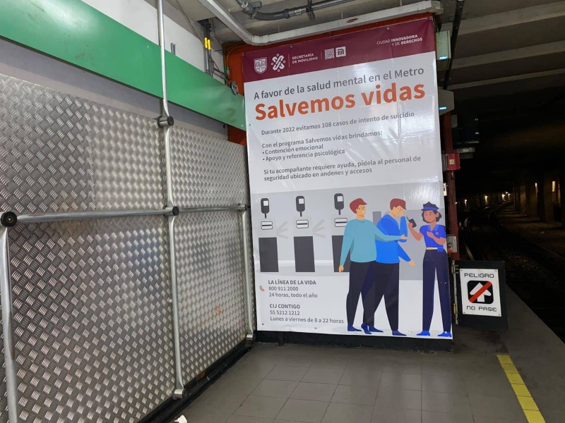 CDMX implementa programa ‘Salvemos Vidas’ en el Metro