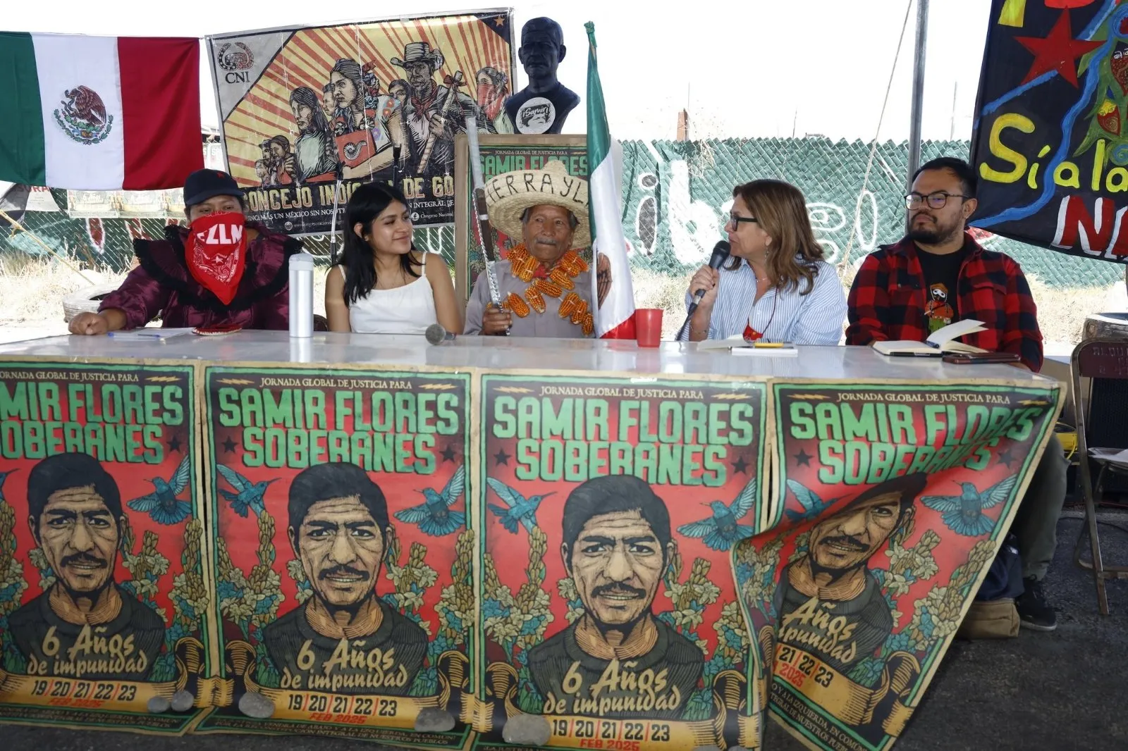 Bases de apoyo al EZLN exigieron justicia por el asesinato del activista Samir Flores